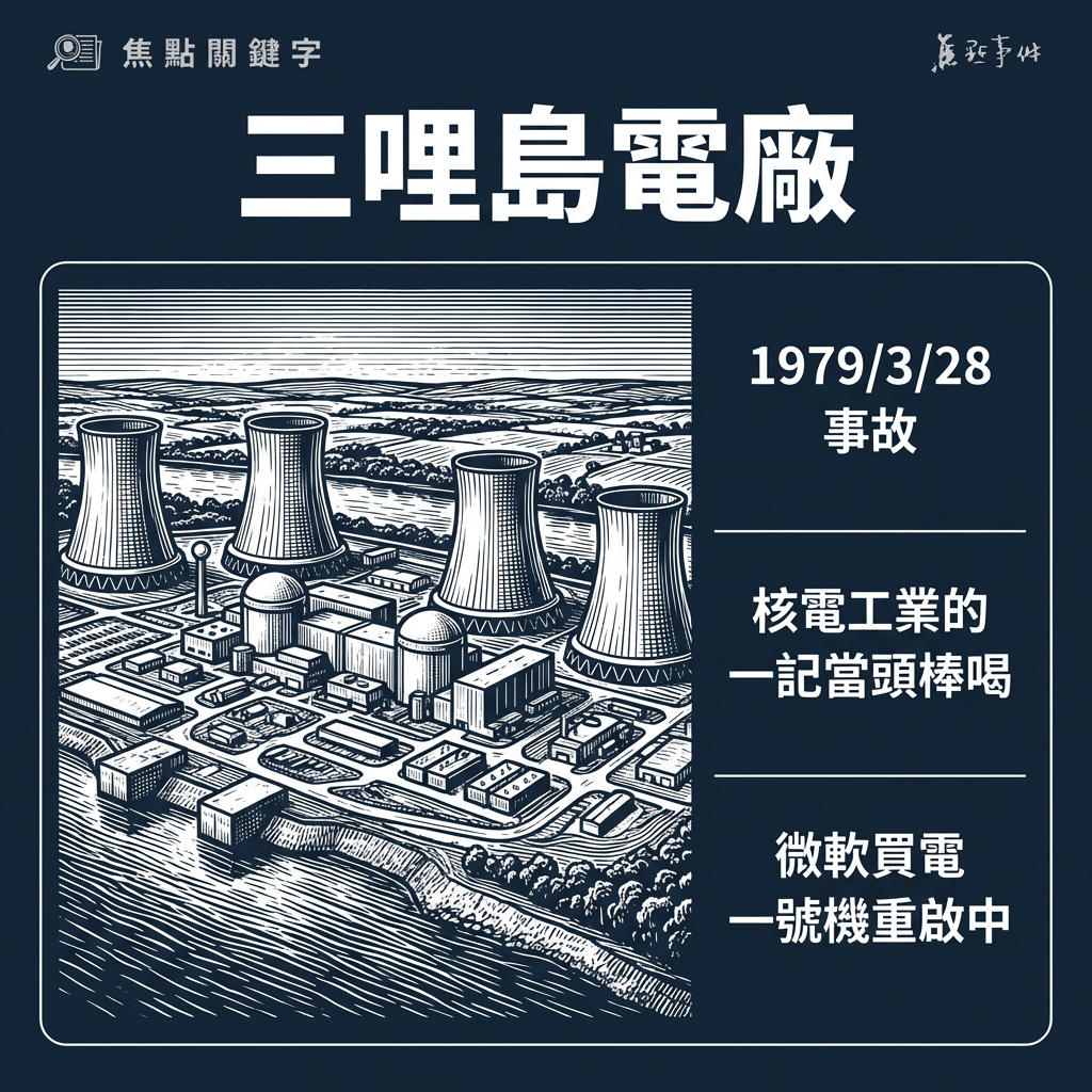 三哩島電廠(Three Mile Island Nuclear Generating Station)示意圖